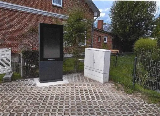 Interaktive Outdoor-Stele am Rastplatz „Dorfteich“ in der Gemeinde Twedt