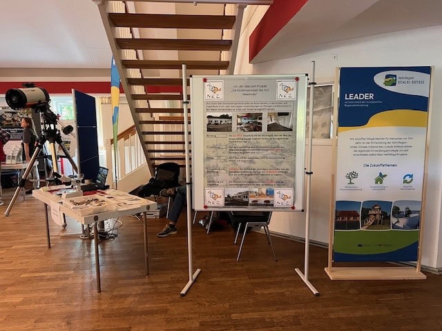 Der Messestand der AktivRegion Schlei-Ostsee zur Veranstaltung "Landgespräche - mit den AktivRegionen im Dialog"