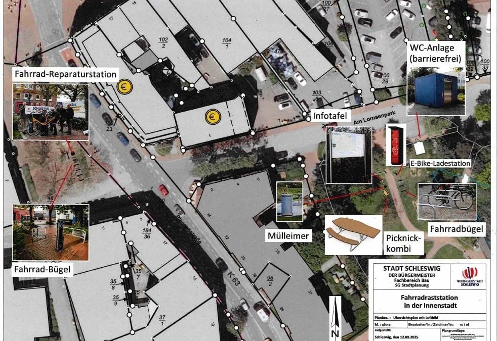 Fahrradstation in der Schleswiger Innenstadt