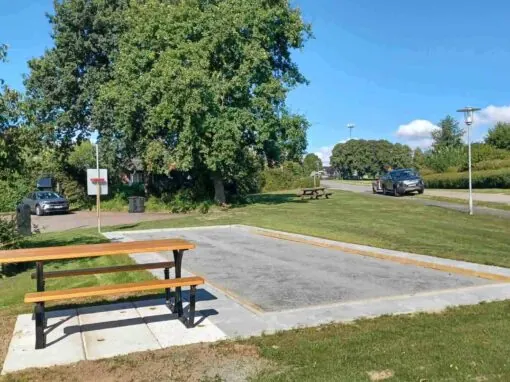Neubau einer Boulebahn im Strandweg in der Gemeinde Ulsnis